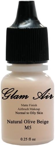Glam Air Airbrush M5 Natural Olive Beige Matte Foundation Water-based Makeup (995) (Ideal for Normal to Oily Skin)