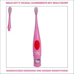 HELLO KITTY - Schall-Zahnb�rste mit Ersatzkopf! - Kinderzahnb�rste - Pink - extra soft - f�r M�dchen - Batteriebetriebene Zahnb�rste - Batterie-Zahnb�rste f�r eine gr�ndliche Reinigung der Z�hne - limitierte Edition - So macht das Z�hneputzen richtig Spa�! - Ideal f�r kleine HELLO KITTY Fans! - Eine tolle Geschenkidee!!!