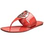 BCBGirls Women's Felix Thong Sandal,Grapefruit Raw Edge Pat,6 M US