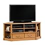 Corner TV Stand Entertainment Center - Oak Finish