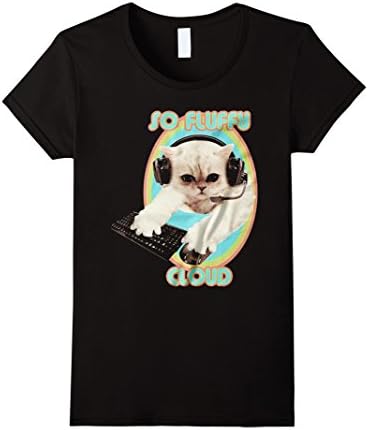 Women's PopularMMOs "So Fluffy Cloud" Tee Small Black