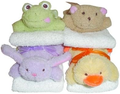 Animal Finger Puppets w/ Washcloths, set of 8