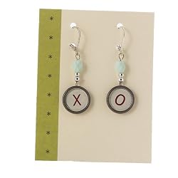 Miss Clickety Clack Teal Typewriter Keys Earrings
