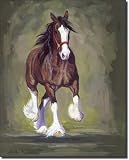 Steppin' Out by Marsha McDonald - Clydesdale Horse Art Ceramic Accent Tile 10