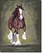 Steppin' Out by Marsha McDonald - Clydesdale Horse Art Ceramic Accent Tile 10" x 8" Kitchen Shower Backsplash