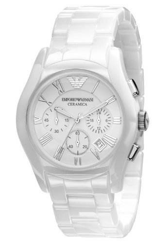 Emporio Armani Women's AR1403 Ceramic White Ceramic Dial Watch