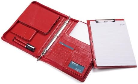 Deluxe Leather 3-Ring Binder with Bluetooth Keyboard for iPad mini 3 / iPad mini 2 / iPad mini and 11-inch MacBook