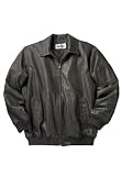 Washable Faux Leather Aviator Bomber