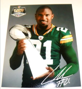 Green Bay Packers Charles Woodson Hand Signed Autographed Football Photo