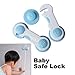 MKPLY 5 PCS Blue Adhesive Kids Baby Child Safety Cabinet Door Fridge Drawer Cupboard Locks