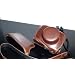 2 Parts Hard Leather Case with Tripod fixing for Panasonic Lumix GF1 GF-1 Camera with 20mm lens (Brown)