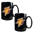 Golden State Warriors 2pc Black Ceramic Mug Set - Primary Logo NBA Basketball