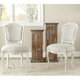 Safavieh American Home Collection Cherry Wood Side Chair, Set of 2, Cream