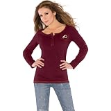 Touch by Alyssa Milano Washington Redskins Women's Sideline Henley Top XXX Large