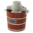 New Focus Electrics B2B 4 Qt. Ice Cream Maker Wooden Bucket W/Aluminum Cannister For Faster Cooling