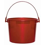 Red Plastic Bucket with Handle