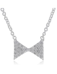 Betsey Johnson "Precious Luxuries" Crystal Bow Pendant Necklace, 18"