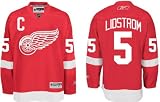 Lidstrom #5 "C" Detroit Red Wings Reebok Premier Home Jersey - Large