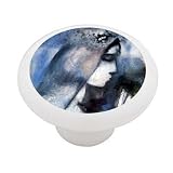 Bride with Fan by Chagall Decorative High Gloss Ceramic Drawer Knob