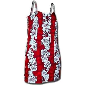 Misses Classic Hibiscus Short Hawaiian Sun Dress