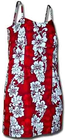 Misses Classic Hibiscus Short Hawaiian Sun Dress