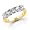 14K Yellow Gold 1.00 ctw. Five - Stone Diamond Wedding / Anniversary Band (G-H;SI1-2) Size 5