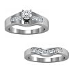 Platinum Diamond Wedding Set - 0.70 Ct.