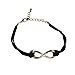 Wrapables Leather Infinity Bracelet, Black