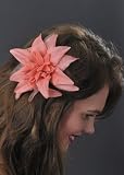 Hula Coral Pink Tropical Flower Hair Clip (struts-11840)