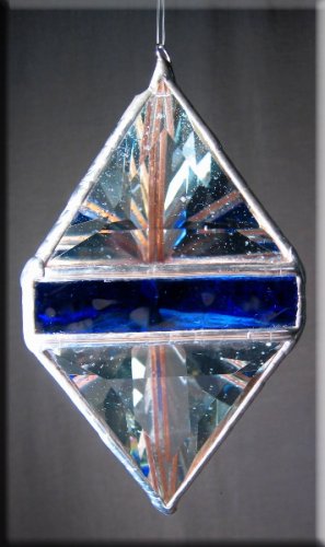 Rainbow Water Prism - Cobalt Blue Rainbow Maker - Glass Crystal Suncatcher