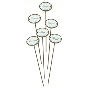 Set of 6 Iron Herb Plant Markers