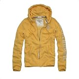 41BN7bfiXPL. SL160  Abercrombie & Fitch Mens; Young Mens Yellow Lake Placid; Boulder Brook Zip Front Hoodie, Size Medium