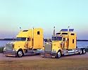 Trucks Sea Kenworth Freightliner Art Poster Print - 20" X 16"