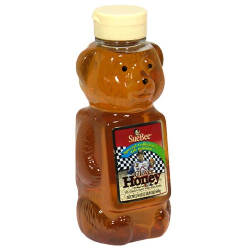 Sue Bee Clover Honey, 24-Ounce Squeeze Bears (Pack of 4) by Honey