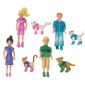 Polly Pocket Pet Friends Gift Set with 4 Dolls and 28 Fashions and Accessories by Polly Pocket