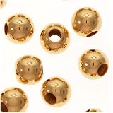 3mm Gold Filled Round Beads Smooth Seamless (Qty=20) ~ uGems Gold Filled