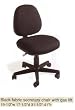 BLACK FABRIC SECRETARY CHAIR W. GAS LIFT.