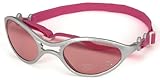Doggles K9 Optix Shiny Silver Rubber Frame with Pink Lens Sunglasses, Small