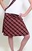 Folter RED TARTAN PLAID WOMENS FLAIR SKIRT