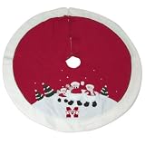 Mississippi State Bulldogs Maroon Decorative Snowman Tree Skirt
