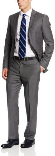 Calvin Klein Men's Mabry Extra Slim Fit Gray Micro Stripe Suit