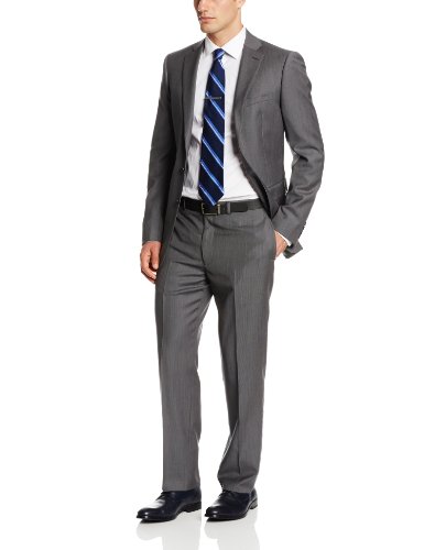Calvin Klein Men's Mabry Extra Slim Fit Gray Micro Stripe Suit