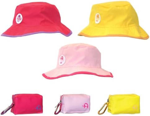 Floppy Tops GIRLS 3 Pack Ultra Compact Reversible Sun and Rain Hats