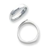 14K White Gold Comfort Fit Square Ring Shank