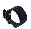Nemesis #THL-K Wide Black Leather Cuff Watch Band