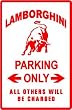 LAMBORGHINI PARKING sign * street car import