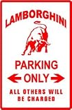 LAMBORGHINI PARKING sign * street car import