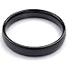 KONOV Mens Womens Stainless Steel Ring, 4mm, Comfort Fit Band, Black
