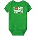 Baby Bodysuit Green " I LOVE Tibetan Mastiff " Dogs