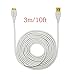 S5 Cable,Note 3 Cable,KingAcc(TM) 1-Pack 10 Ft/3m Extra Long USB 3.0 Type-A to Micro-B Superspeed Charge and Sync Data Cable,USB Charger,S5 Charger for Samsung Galaxy S5 and Samsung Galaxy Note 3 Sv I9600/N9000 /N9002/N9005/N9008 -1 Year Warranty